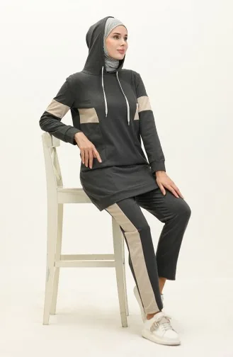 Ensemble Survêtement à Capuche 3008-03 Anthracite 3008-03