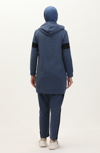 Hooded Tracksuit Set 3008-04 Indigo 3008-04