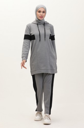Hooded Tracksuit Set 3008-07 Gray 3008-07
