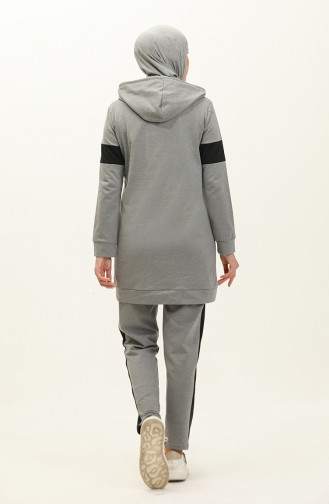 Hooded Tracksuit Set 3008-07 Gray 3008-07