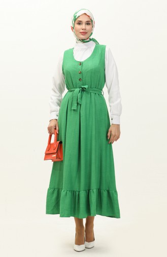 Belted Gilet Dress 0128-05 Green 0128-05