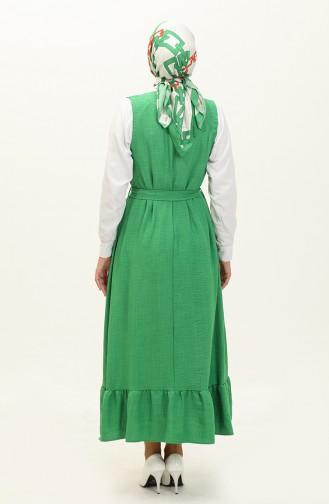 Belted Gilet Dress 0128-05 Green 0128-05