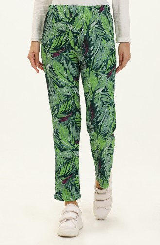 Pocket Patterned Trousers 8632-01 Green 8632-01