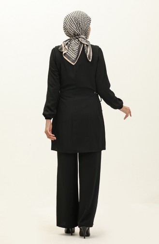 Aerobin Fabric Side Tie Two Piece Suit 2005-01 Black 2005-01
