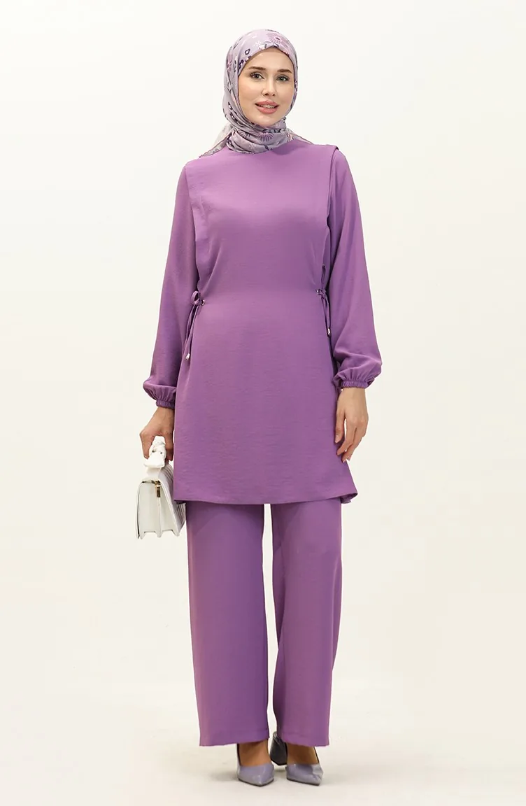 Aerobin Fabric Side Tie Two Piece Suit 2005-03 Lilac 2005-03