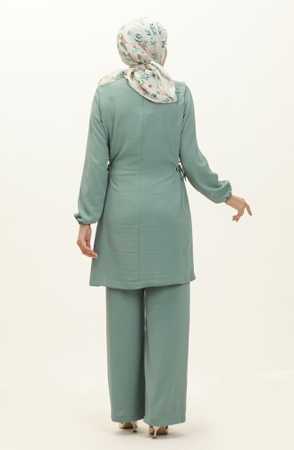 Aerobin Fabric Side Tie Two Piece Suit 2005-04 Green 2005-04