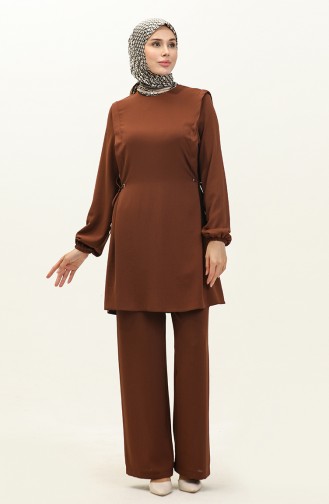 Aerobin Fabric Side Tie Two Piece Suit 2005-06 Brown 2005-06