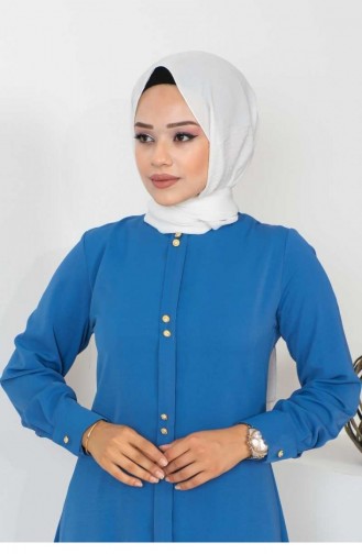 زر مفصلة الحجاب تونك النيلي 0163SGS.ING