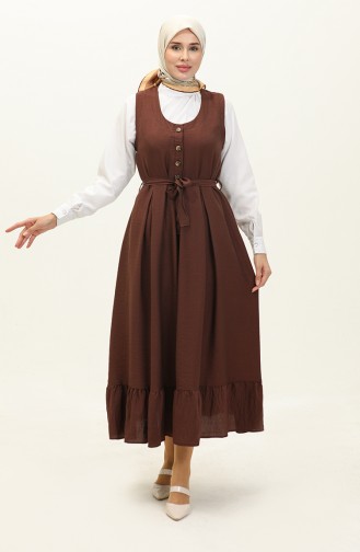Giletjurk Met Riem 0128-04 Bitterbruin 0128-04