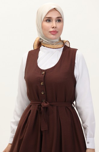 Giletjurk Met Riem 0128-04 Bitterbruin 0128-04