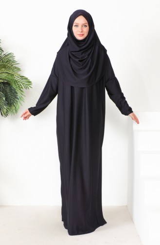 فستان الصلاة عملي بحجاب قطعة واحدة 0999-01 بنفسجي 0999-01