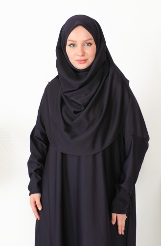 One-piece Hijab Practical Prayer Dress 0999-01 Purple 0999-01