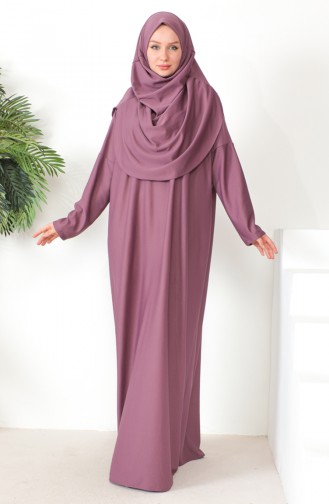 One-piece Hijab Practical Prayer Dress 0999-02 Lilac 0999-02