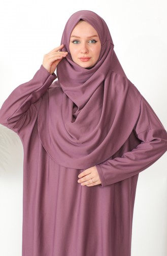 One-piece Hijab Practical Prayer Dress 0999-02 Lilac 0999-02