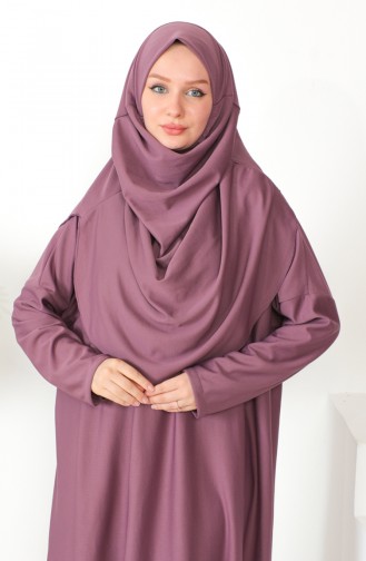 One-piece Hijab Practical Prayer Dress 0999-02 Lilac 0999-02