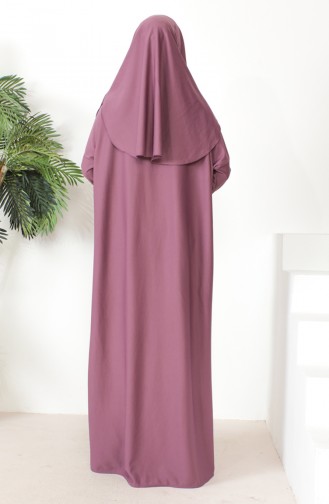 One-piece Hijab Practical Prayer Dress 0999-02 Lilac 0999-02