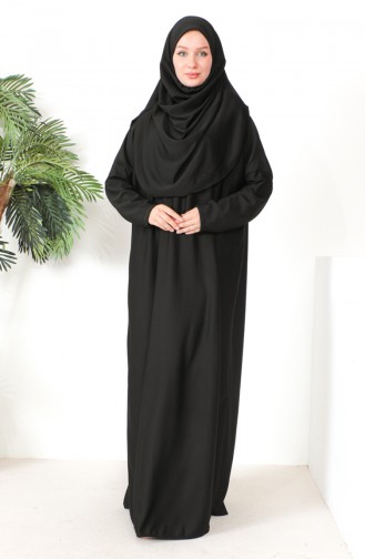 Robe de Prière Pratique une Pièce 0999-05 Noir 0999-05