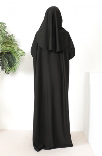 One-piece Hijab Practical Prayer Dress 0999-05 Black 0999-05