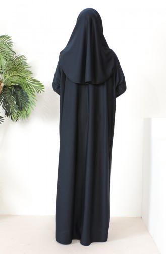 One-piece Hijab Practical Prayer Dress 0999-06 Navy Blue 0999-06