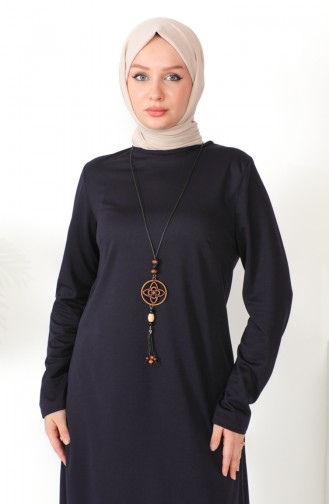 Kolyeli Tunik Pantolon İkili Takım 8585-06 Mor