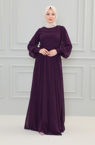 Purple İslamitische Avondjurk 5627-01