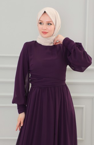 Purple İslamitische Avondjurk 5627-01
