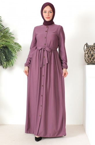 Kleid mit Knopfleiste und Gürtel 7878-05 Flieder 7878-05