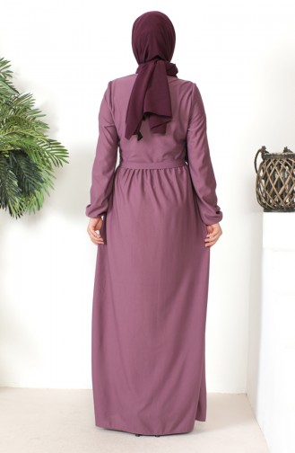 Kleid mit Knopfleiste und Gürtel 7878-05 Flieder 7878-05