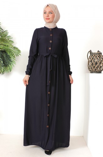 Kleid mit Knopfleiste und Gürtel 7878-09 Lila 7878-09