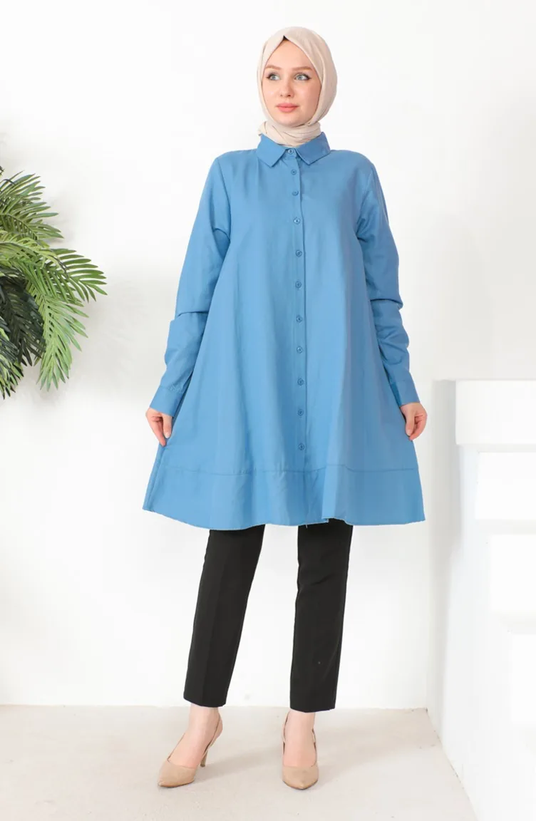 Tunique Boutonnée Oxford 232325-01 Indigo 232325-01