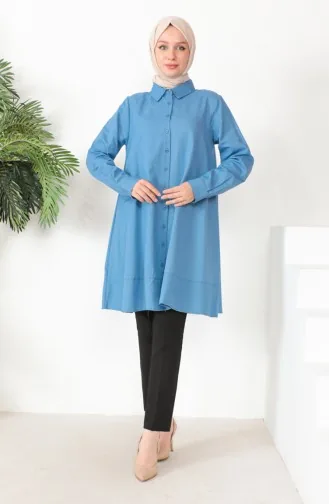 Tunique Boutonnée Oxford 232325-01 Indigo 232325-01