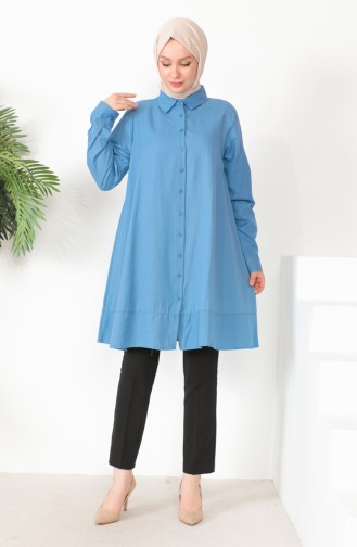 Oxford-tuniek Met Knopen 232325-01 Indigo 232325-01