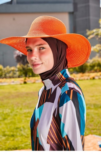 Chapeau De Paille Large Orange 14232 14232 Turuncu