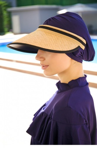 Chapeau à Visière En Paille Camel 14394 14394 Camel