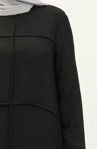 Faltenkleid Aus Aerobin-Stoff 6595-04 Schwarz 6595-04