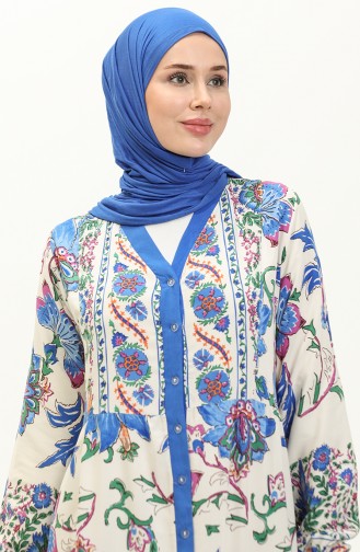 Viscose-jurk Met Bloemenpatroon 0140-03 Saks 0140-03