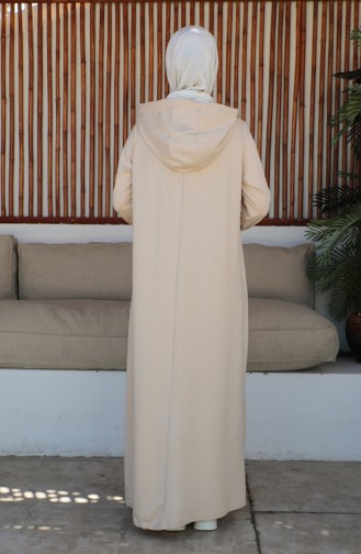 Two Thread Hooded Dress 232326-01 Beige 232326-01