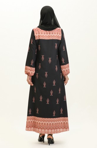 Digital Bedrucktes A-Flor-Kleid 1112-02 Black Onion Peel 1112-02