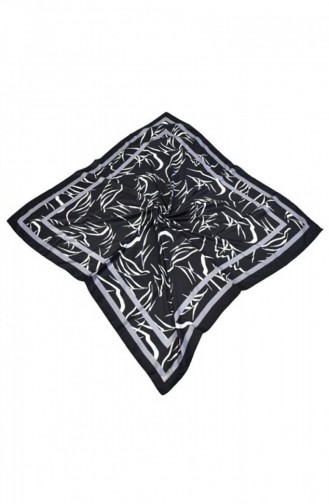 Rayon-Schal, Inselmuster, Schwarz, Rayon Island 001 2871
