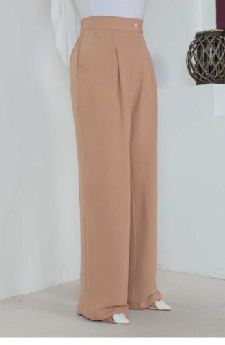 Büyük Beden Bol Paça Pantolon Taba 1524TGM.TAB