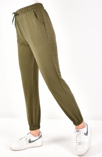 Jogger Leg Lace-up Sweatpants 6000-03 Khaki 6000-03