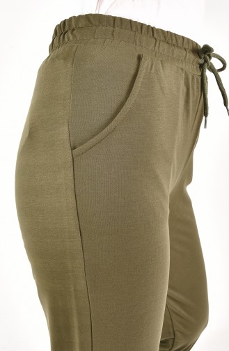 Jogger Leg Lace-up Sweatpants 6000-03 Khaki 6000-03