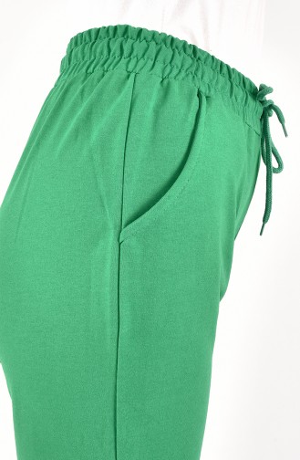 Pantalon De Jogging à Lacets à Taille 6000-04 Vert 6000-04