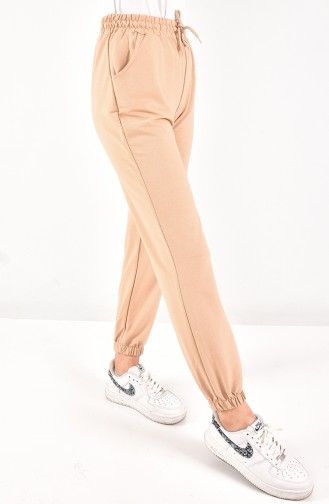 Jogger Leg Lace-Waist Sweatpants 6000-05 Stone 6000-05