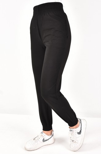 Pantalon De Jogging Tissu 2 Fils 6002-01 Noir 6002-01