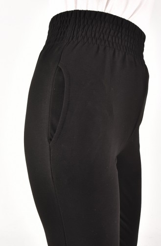 Jogger Leg 2 Thread Fabric Sweatpants 6002-01 Black 6002-01