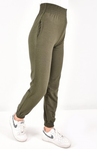 Jogger Leg 2 Thread Fabric Sweatpants 6002-02 Khaki 6002-02