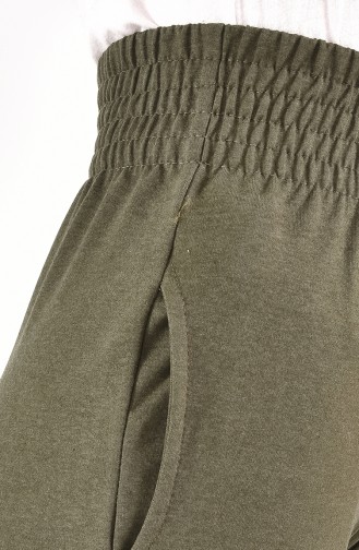 Jogger Leg 2 Thread Fabric Sweatpants 6002-02 Khaki 6002-02