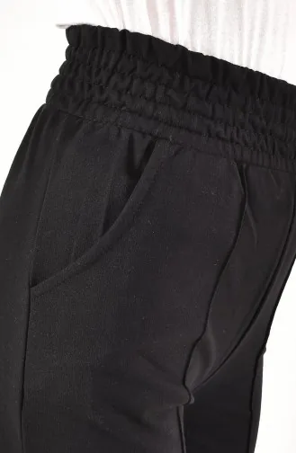 Flank Leg Stripe Detailed Sweatpants 6003-01 Black 6003-01