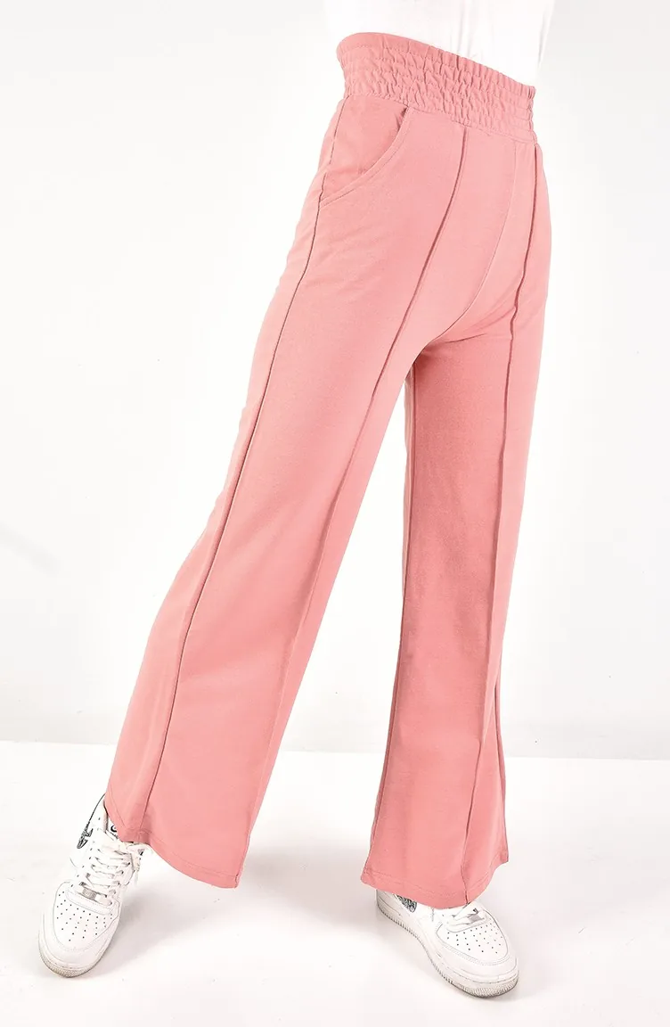 Flank Leg Stripe Detailed Sweatpants 6003-05 Dusty Rose 6003-05